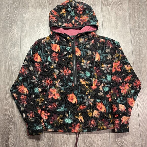 Prana Polar Escape Jacket Medium Fleece Hooded Half‎ Zip - Picture 1 of 8